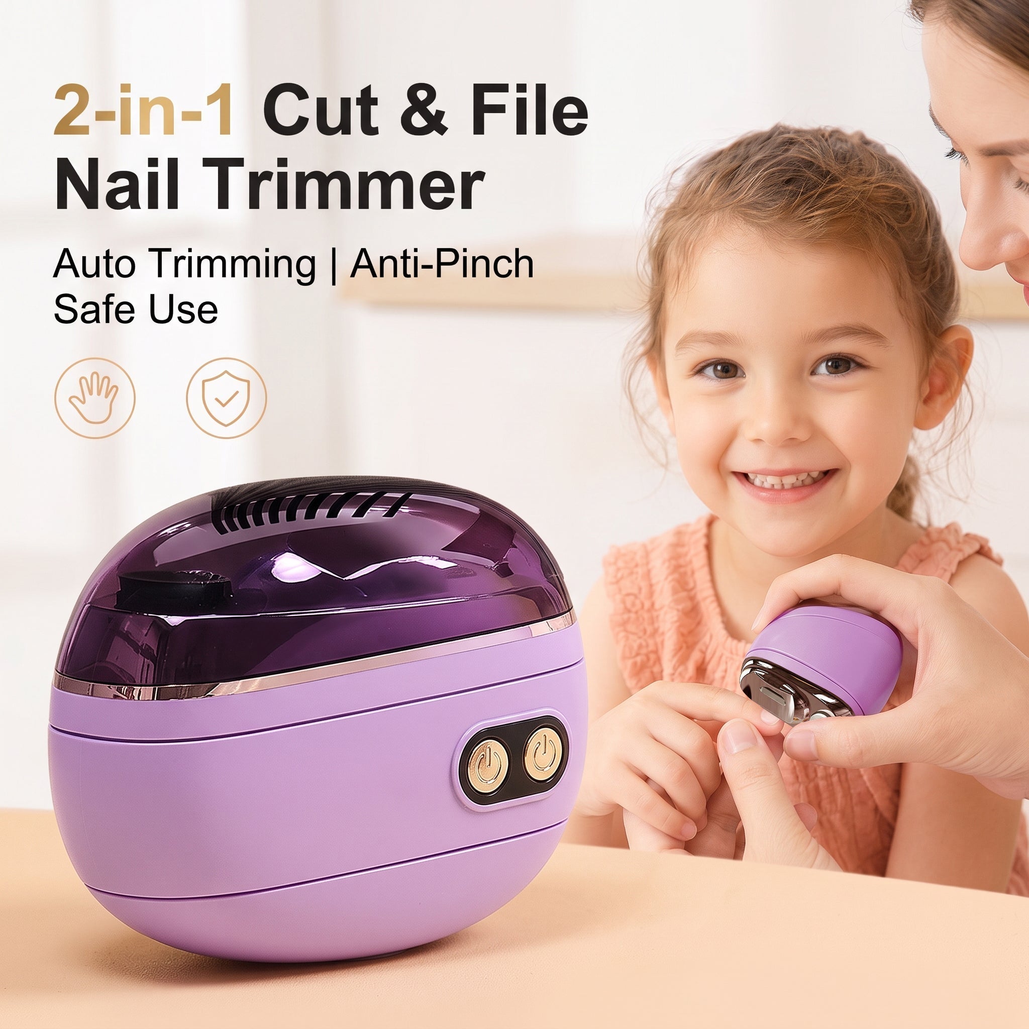 📢📢50% OFF !! ⏰TrimPro™ 2-in-1 Smart Electric Nail Trimmer & Polisher for All Ages 👨‍👩‍👧‍👦 – Blade-Free, Blood-Free & Stress-Free Nail Care! 💅