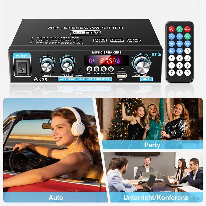 📢📢50% OFF !! ⏰AK35 Stereo Amplifier Home Audio Bluetooth 5.0 Max