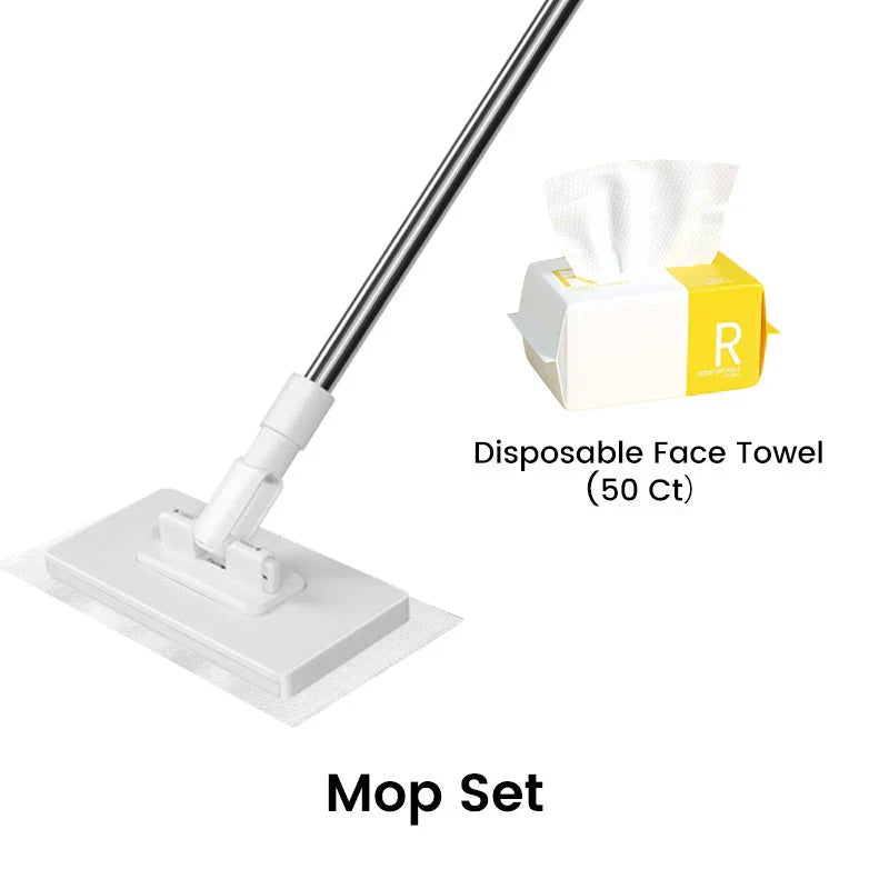 🔥2026 Bestseller🔥Flat Mop with Stainless Steel Handle, come with Reusable Washable Mop Cloths🏆
