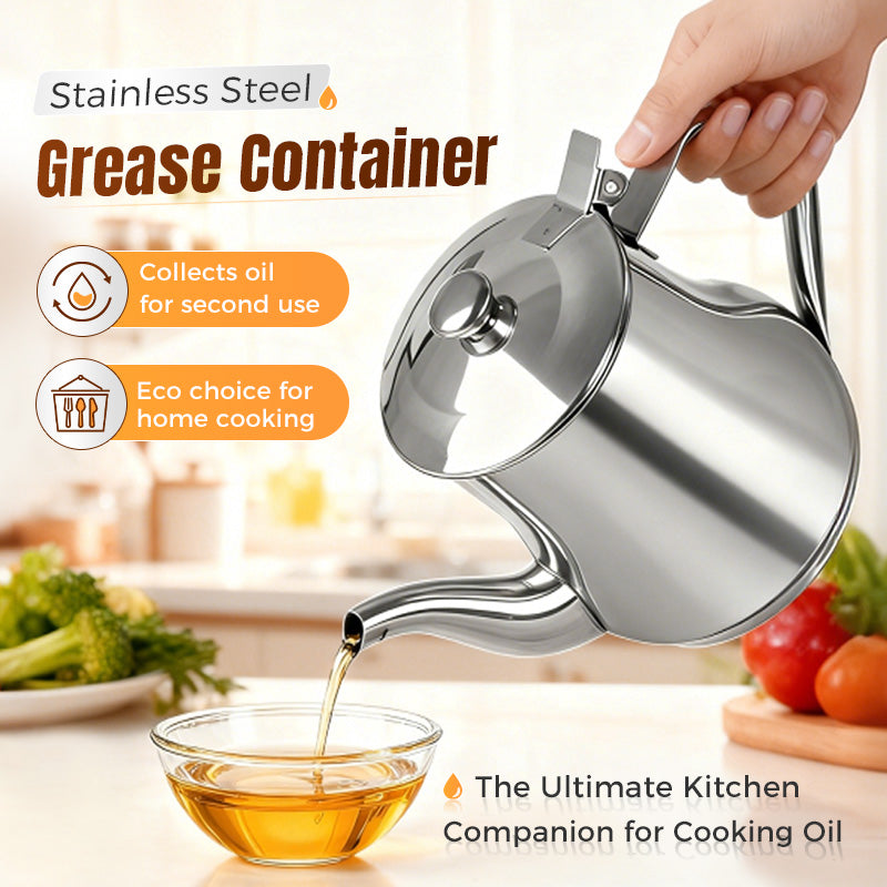 📢📢50% OFF !! ⏰Stainless Steel Oil Filter Pot