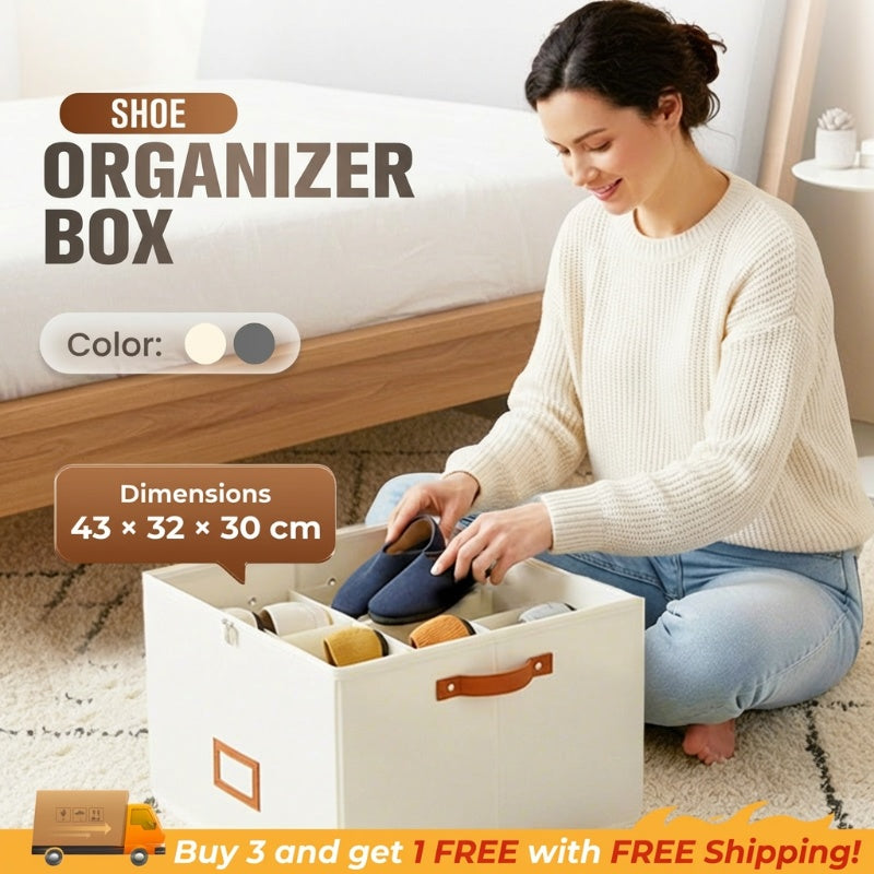 📢📢50% OFF !!⏰ 2026 Sale — Over 42,300 Sold!📦 Fabric Shoe Organizer Storage Box