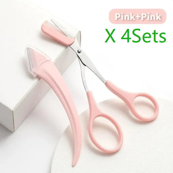 📢📢50% RABATT !!⏰Pousbo® Eyebrow Scissors With Comb