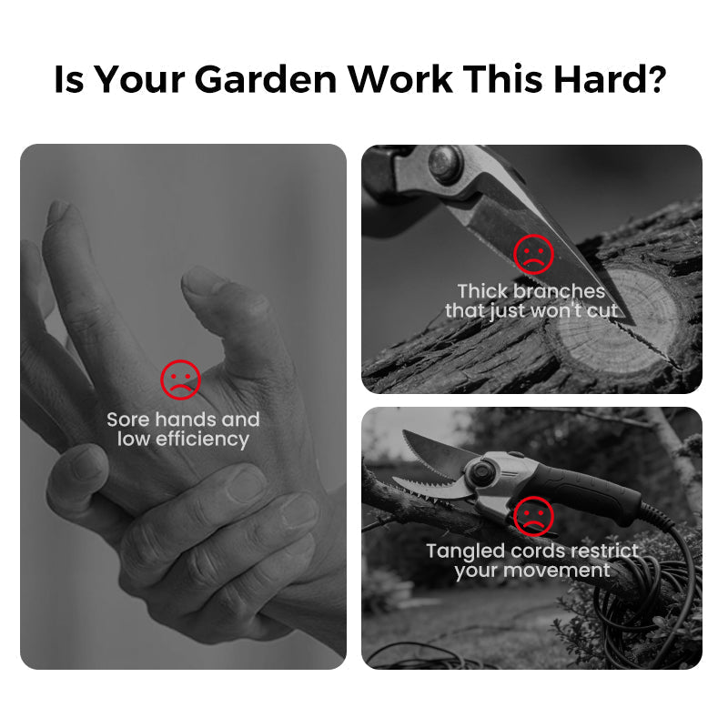 📢📢50% OFF !! ⏰ELECTRIC PRUNING SHEARS - Cordless & 10mm Cutting Capacity, 2-Hour Fast Charge, Ergonomic Design for Garden and Orchard 🌿🔋