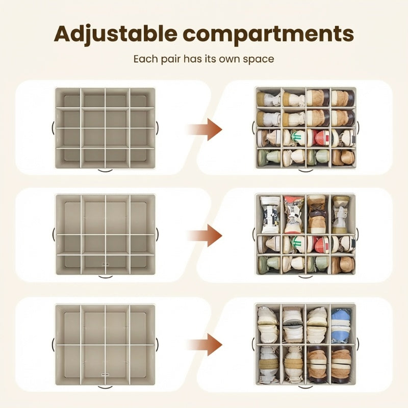 📢📢50% OFF !!⏰ 2026 Sale — Over 42,300 Sold!📦 Fabric Shoe Organizer Storage Box