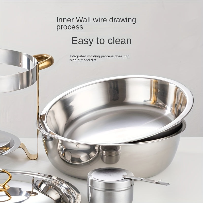 📢📢50% OFF !! ⏰ Stainless Steel Chafing Dish Set – 5QT, Gold, Professional Buffet Warmer ⭐