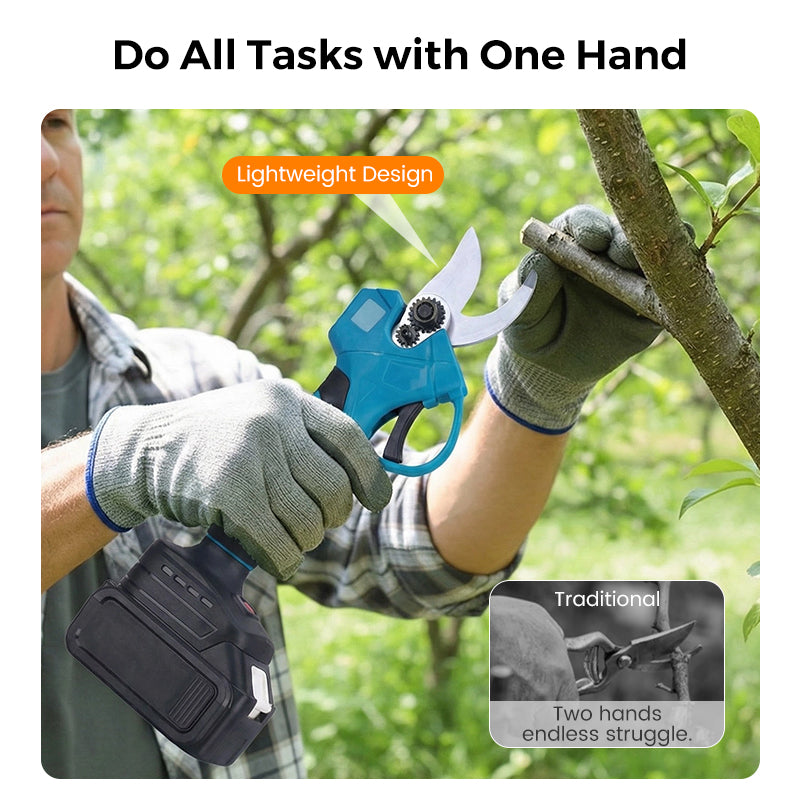 📢📢50% OFF !! ⏰ELECTRIC PRUNING SHEARS - Cordless & 10mm Cutting Capacity, 2-Hour Fast Charge, Ergonomic Design for Garden and Orchard 🌿🔋