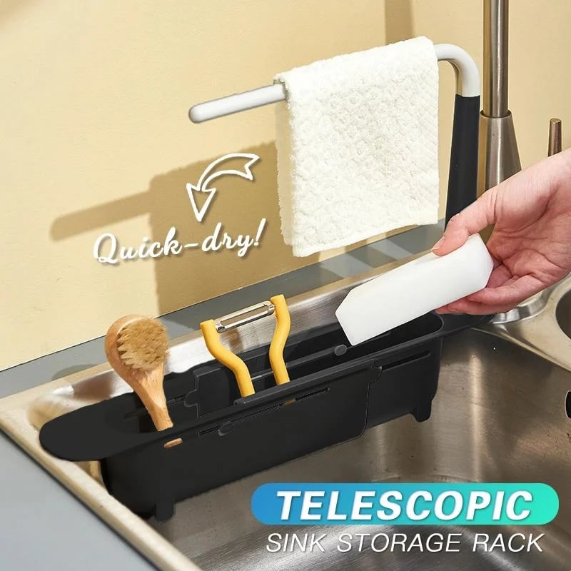 🔥LAST DAY SALE 50% OFF!!🔥Updated Telescopic Sink Storage Rack😊