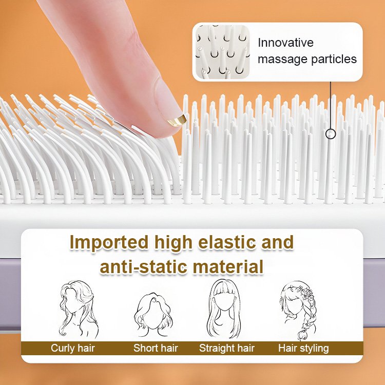 🔥Big discounts available  🔥💇‍♀️✨Automatic Self-Cleaning Rotating & Liftable Hair Comb for Smooth Detangling and Styling🎁