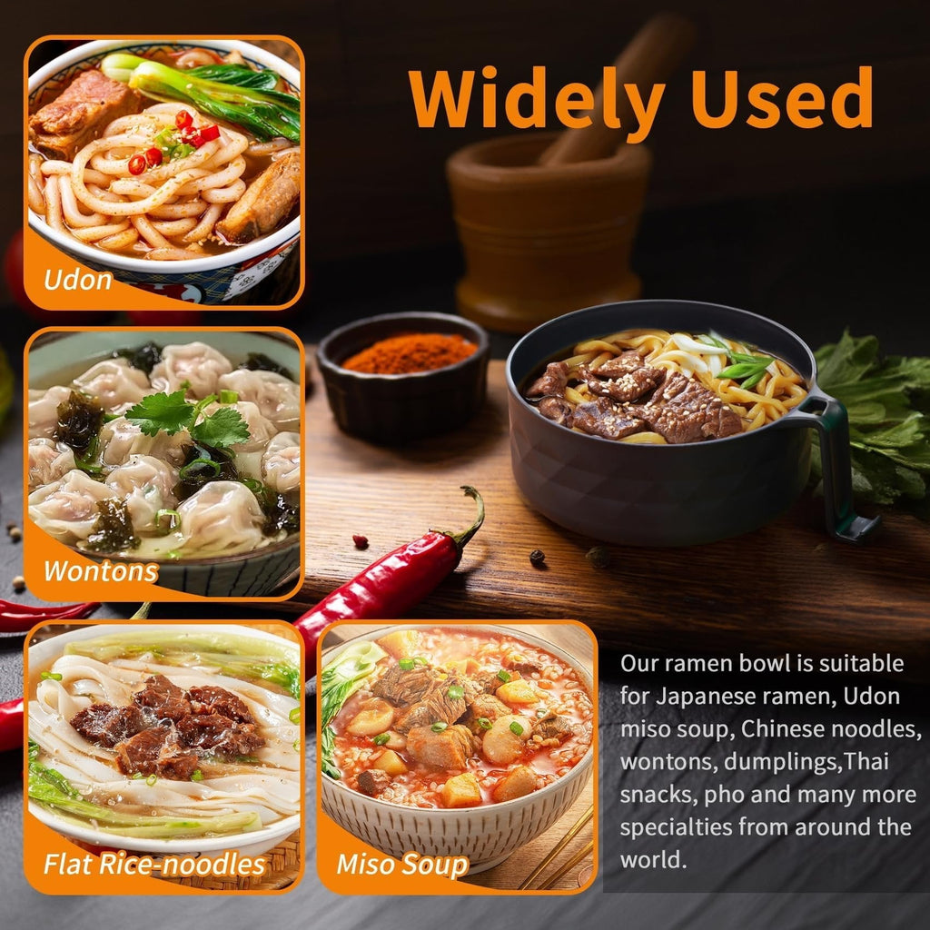 📢📢50% OFF !! ⏰ Ramen Cooker Ramen Bowl Set with Chopsticks🍜