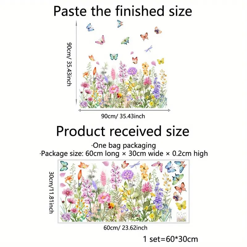 📢📢50% OFF !! ⏰ Colorful Floral Bouquet Window Sticker