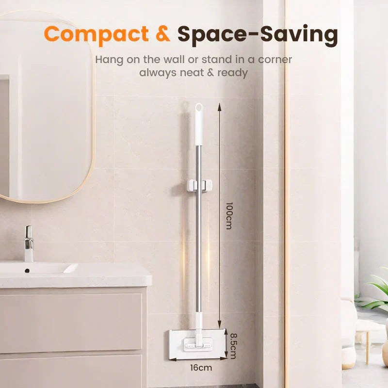 🔥2026 Bestseller🔥Flat Mop with Stainless Steel Handle, come with Reusable Washable Mop Cloths🏆