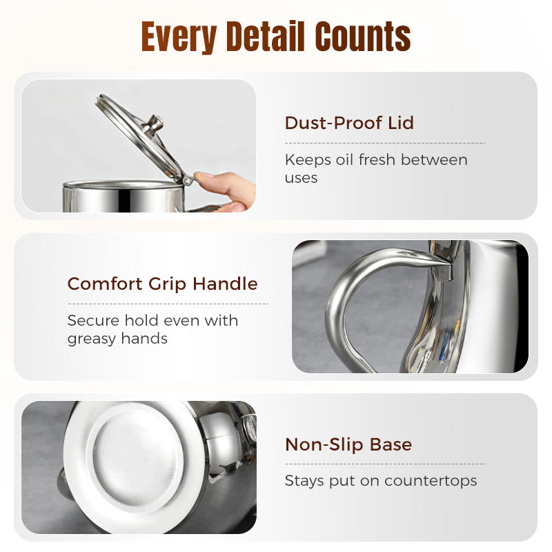 📢📢50% OFF !! ⏰Stainless Steel Oil Filter Pot