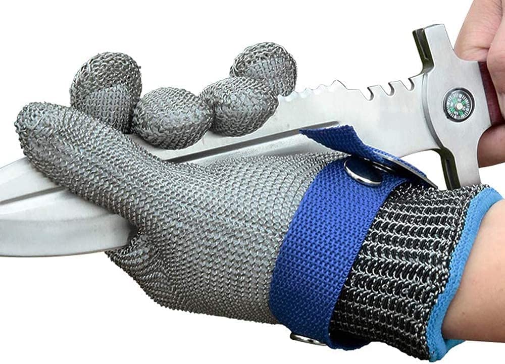 📢📢50% OFF !! ⏰Food Grade Metal Mesh Glove – Cut Resistant, ANSI A9, Easy Clean 🍖