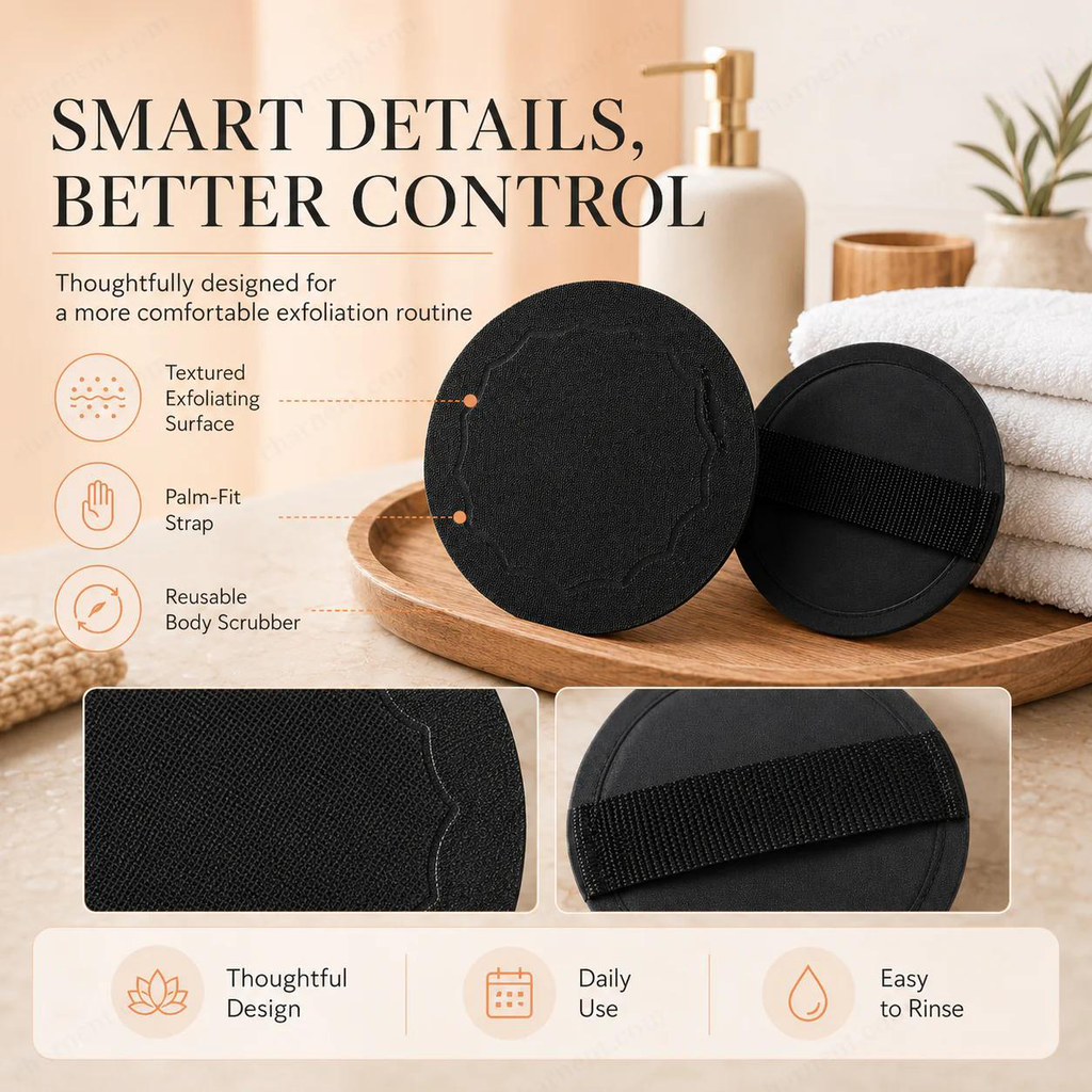 📢📢50% OFF !! ⏰🖤Exfoliating Scrub Bath Pads🧖‍♀️Gently exfoliate, unclog pores, reveal brighter skin