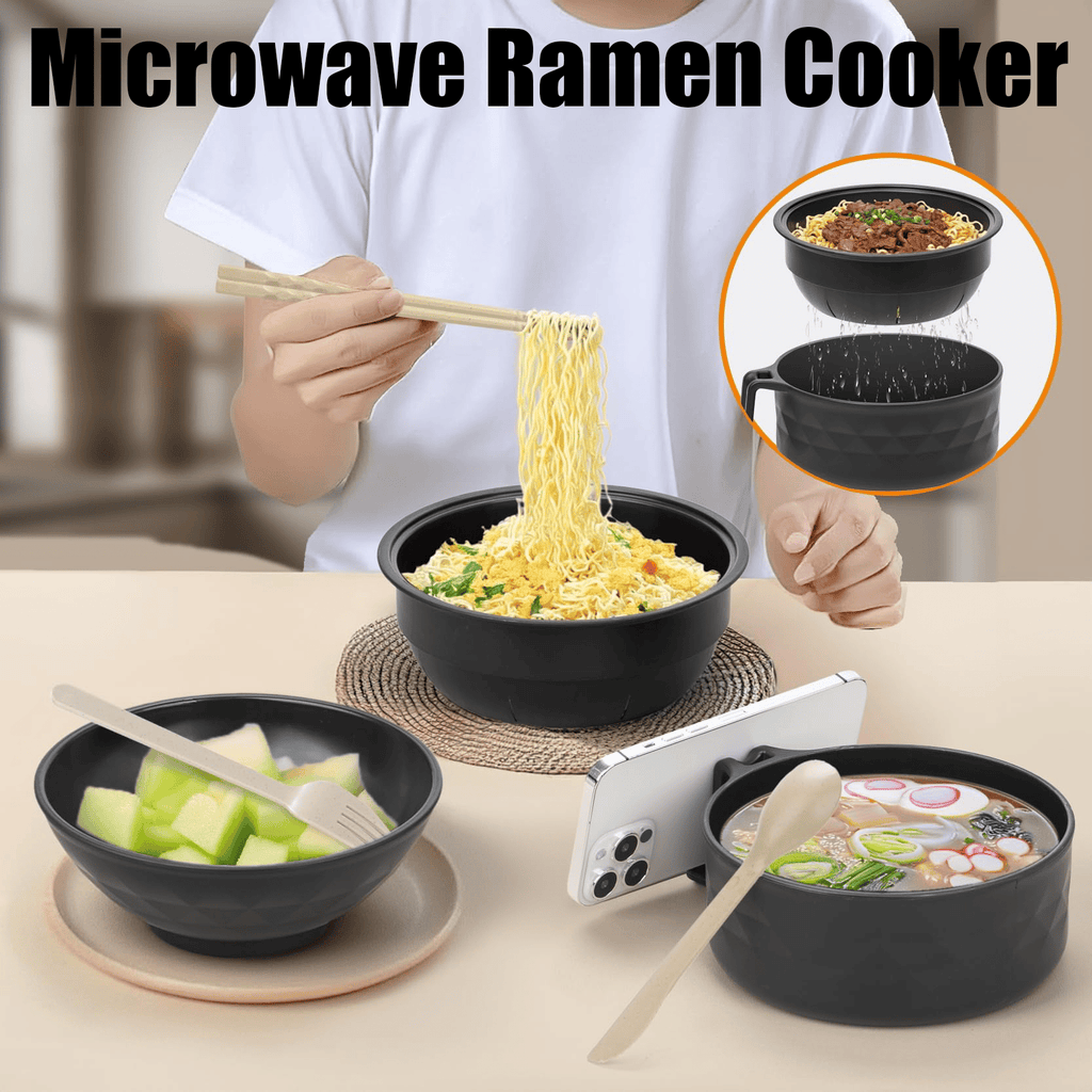 📢📢50% OFF !! ⏰ Ramen Cooker Ramen Bowl Set with Chopsticks🍜
