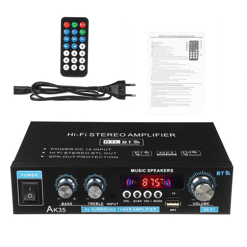 📢📢50% OFF !! ⏰AK35 Stereo Amplifier Home Audio Bluetooth 5.0 Max