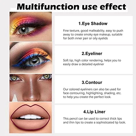 📢📢50% OFF !! ⏰Long-lasting Waterproof Eyeliner Pencil, Fashionable Eye Makeup Cosmetics