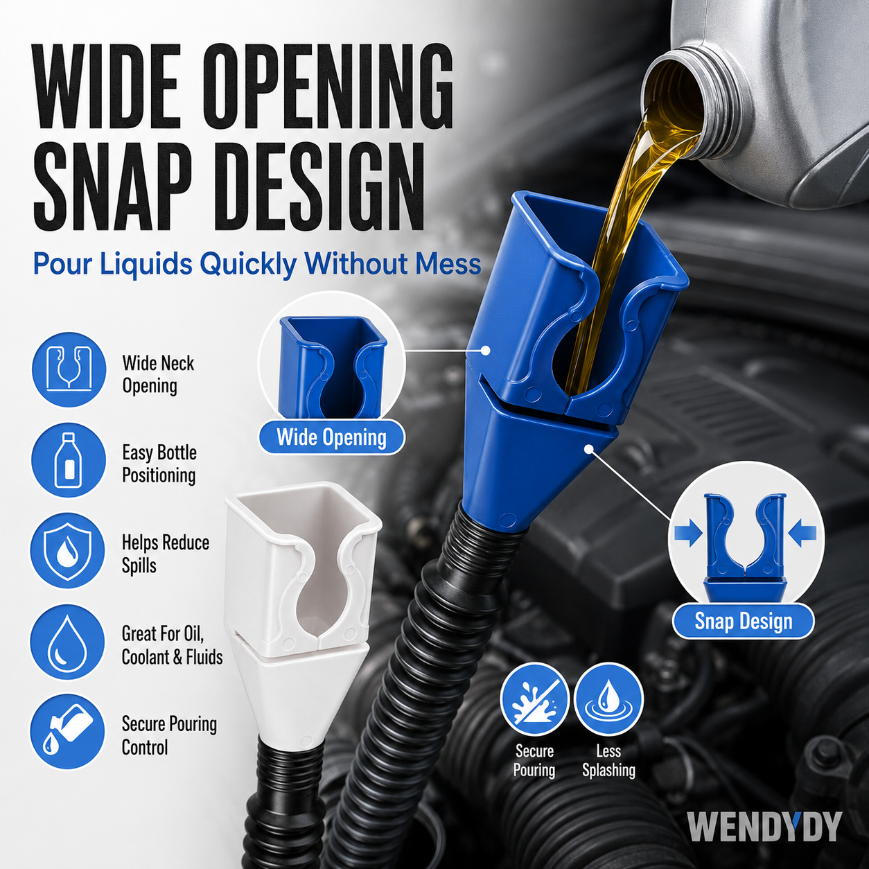 📢📢50% OFF !! ⏰Flexible Draining Tool Snap Funnel