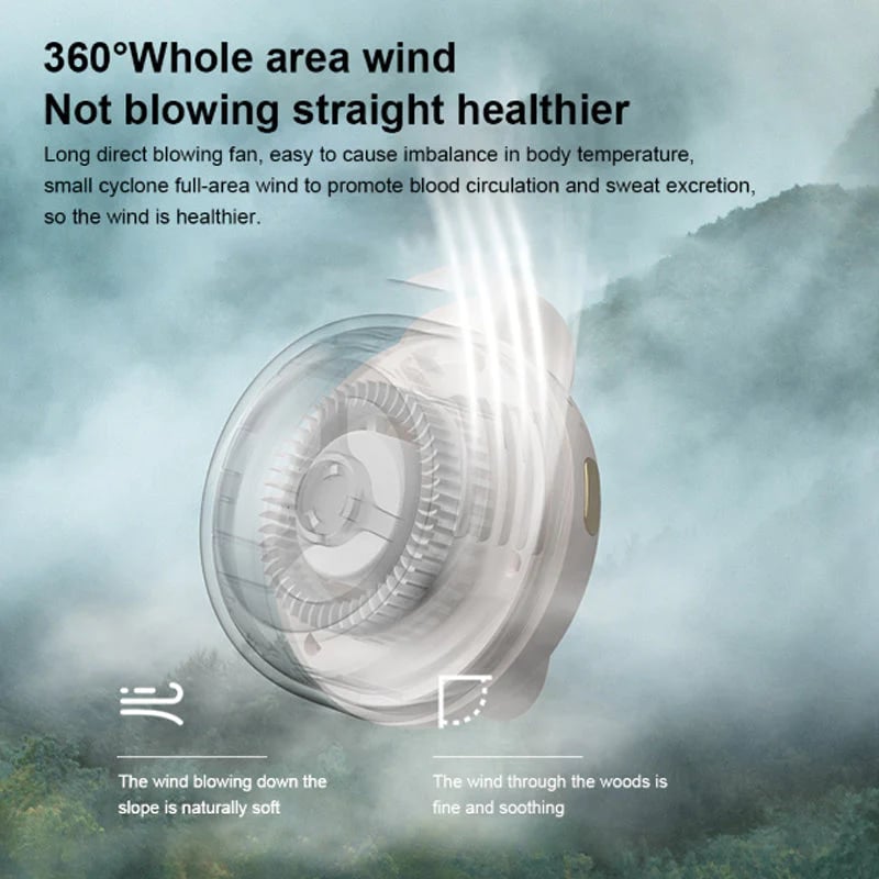 📢📢50% OFF !! ⏰ Whirlwind Clip Waist Neck Fan – 2-in-1 Clip-On & Wearable, Hands-Free Cooling Anywhere