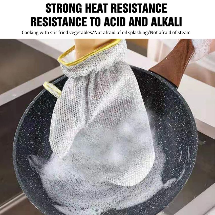 🧤 BUY 2 GET 1 FREE! ✨ Dishwashing Wire Gloves - Cut-Resistant & Flexible, Protect Hands from Sharp Edges and Hot Water, Durable for Daily Use 🍽️📦
