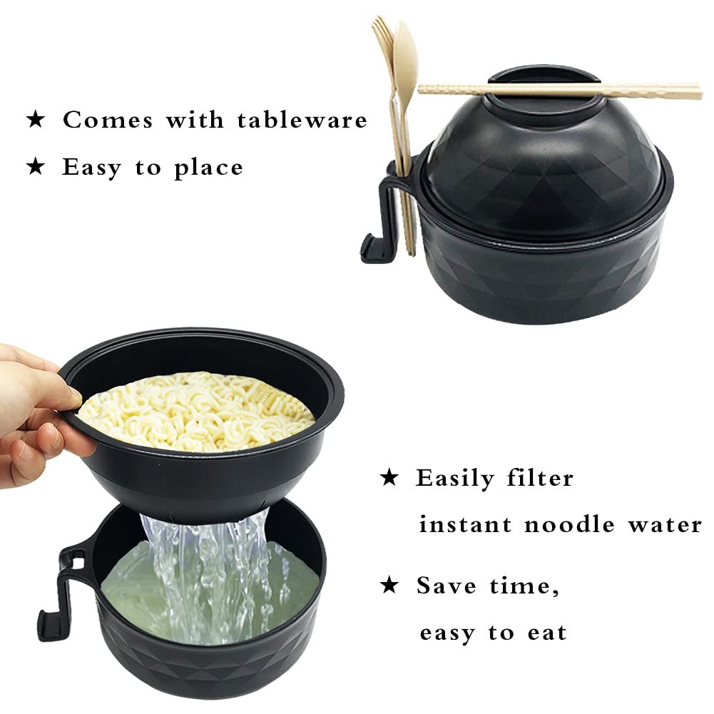 📢📢50% OFF !! ⏰ Ramen Cooker Ramen Bowl Set with Chopsticks🍜