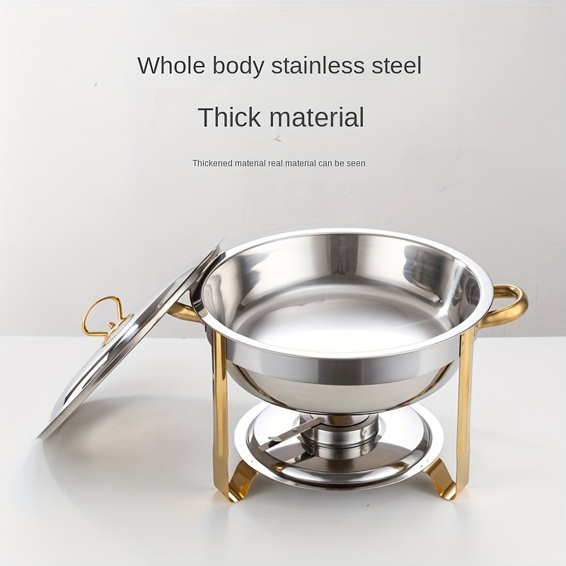 📢📢50% OFF !! ⏰ Stainless Steel Chafing Dish Set – 5QT, Gold, Professional Buffet Warmer ⭐