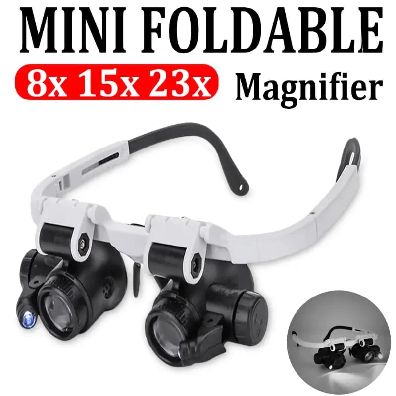 📢📢50% OFF !! ⏰2026 Adjustable Head Magnifier with Light – 3X Zoom for Precision Work