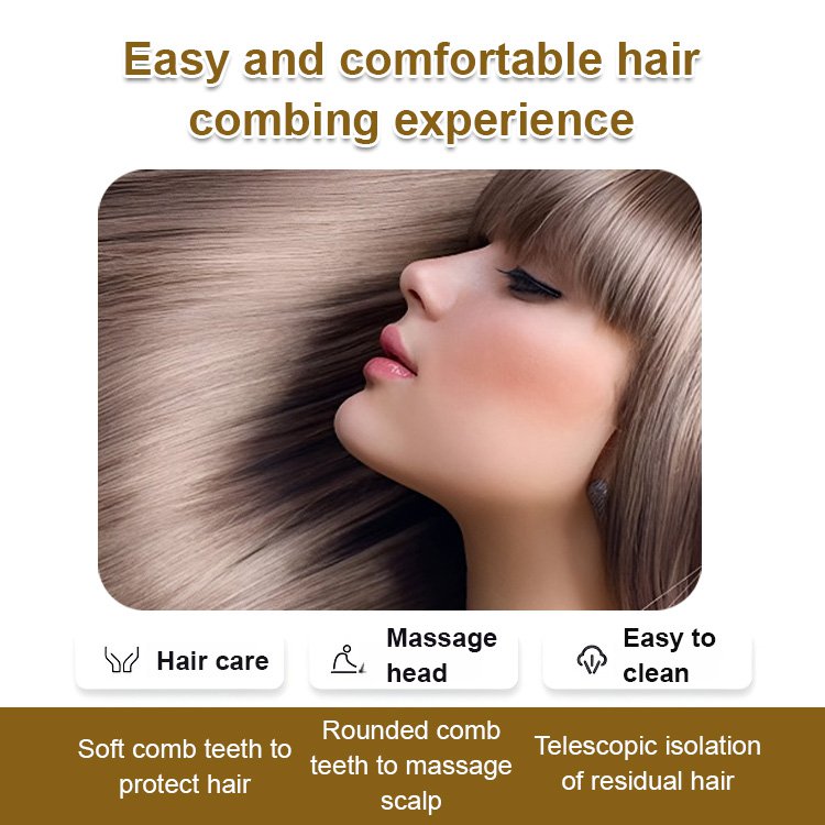 🔥Big discounts available  🔥💇‍♀️✨Automatic Self-Cleaning Rotating & Liftable Hair Comb for Smooth Detangling and Styling🎁