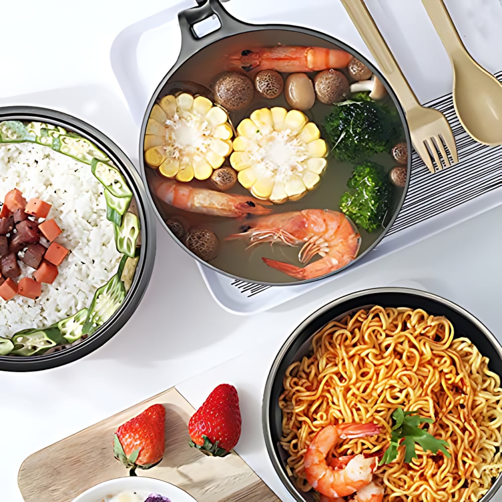 📢📢50% OFF !! ⏰ Ramen Cooker Ramen Bowl Set with Chopsticks🍜