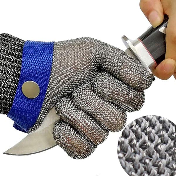 📢📢50% OFF !! ⏰Food Grade Metal Mesh Glove – Cut Resistant, ANSI A9, Easy Clean 🍖