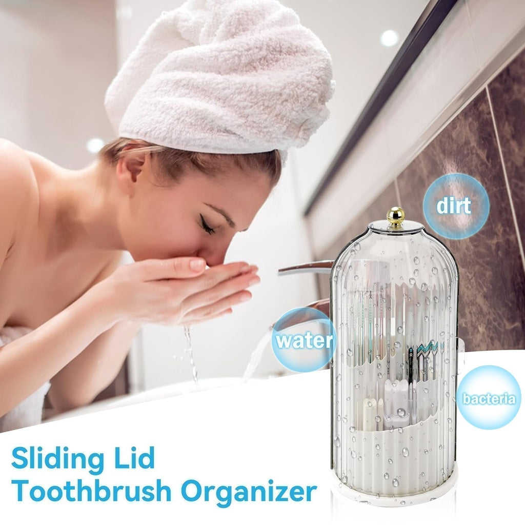 📢📢50% OFF !! ⏰Sliding Lid Toothbrush Organizer