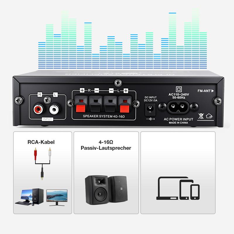 📢📢50% OFF !! ⏰AK35 Stereo Amplifier Home Audio Bluetooth 5.0 Max