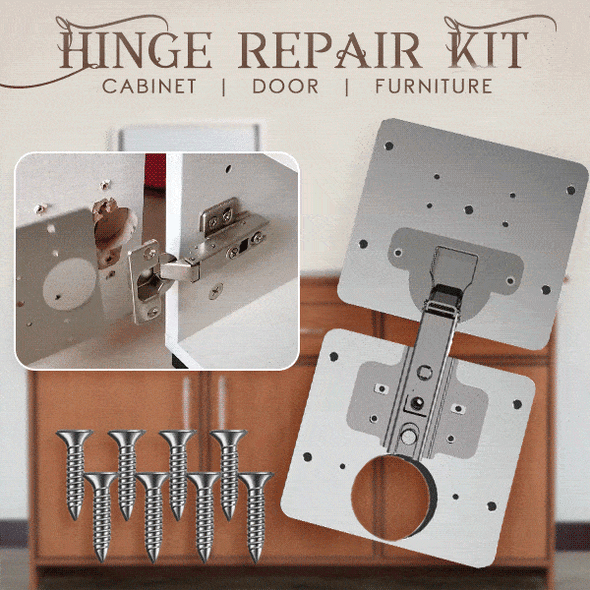 📢📢50% OFF !! ⏰ Hinge Repair Kit – All-in-One Tool, Easy Fix & Durable Solution 🏠