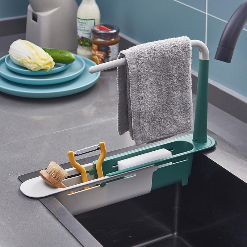 🔥LAST DAY SALE 50% OFF!!🔥Updated Telescopic Sink Storage Rack😊