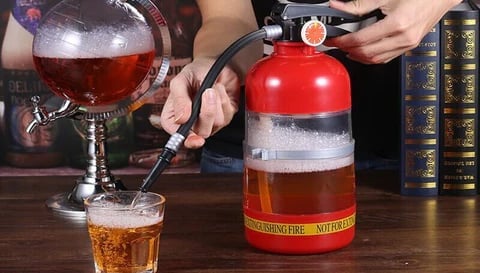 📢📢30% OFF !! ⏰Fire Extinguisher Decanter | Novel Shaped Food-Safe Drink Container