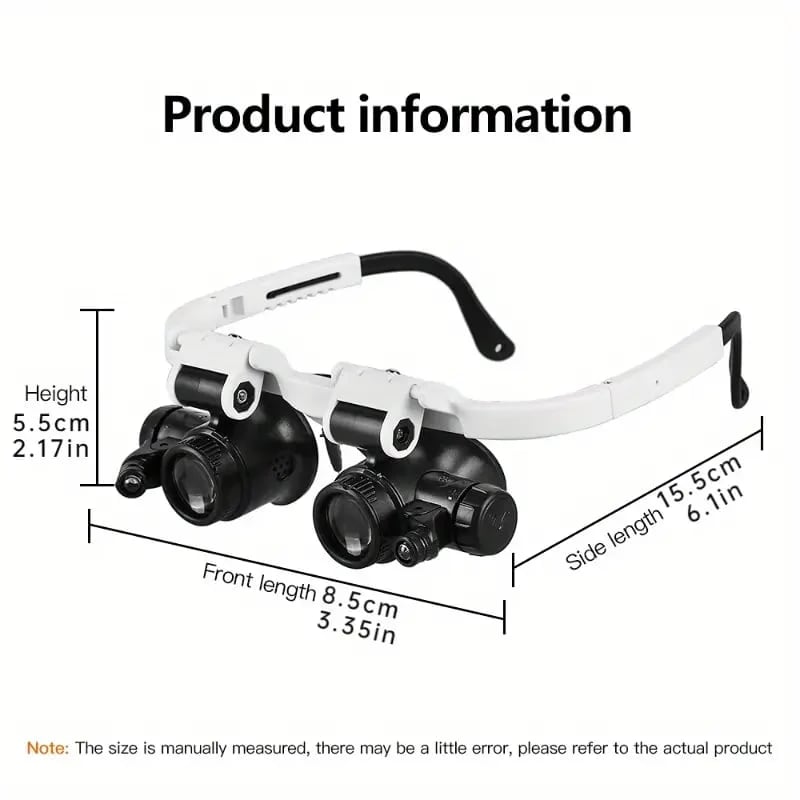 📢📢50% OFF !! ⏰2026 Adjustable Head Magnifier with Light – 3X Zoom for Precision Work