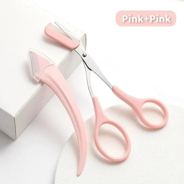 📢📢50% RABATT !!⏰Pousbo® Eyebrow Scissors With Comb