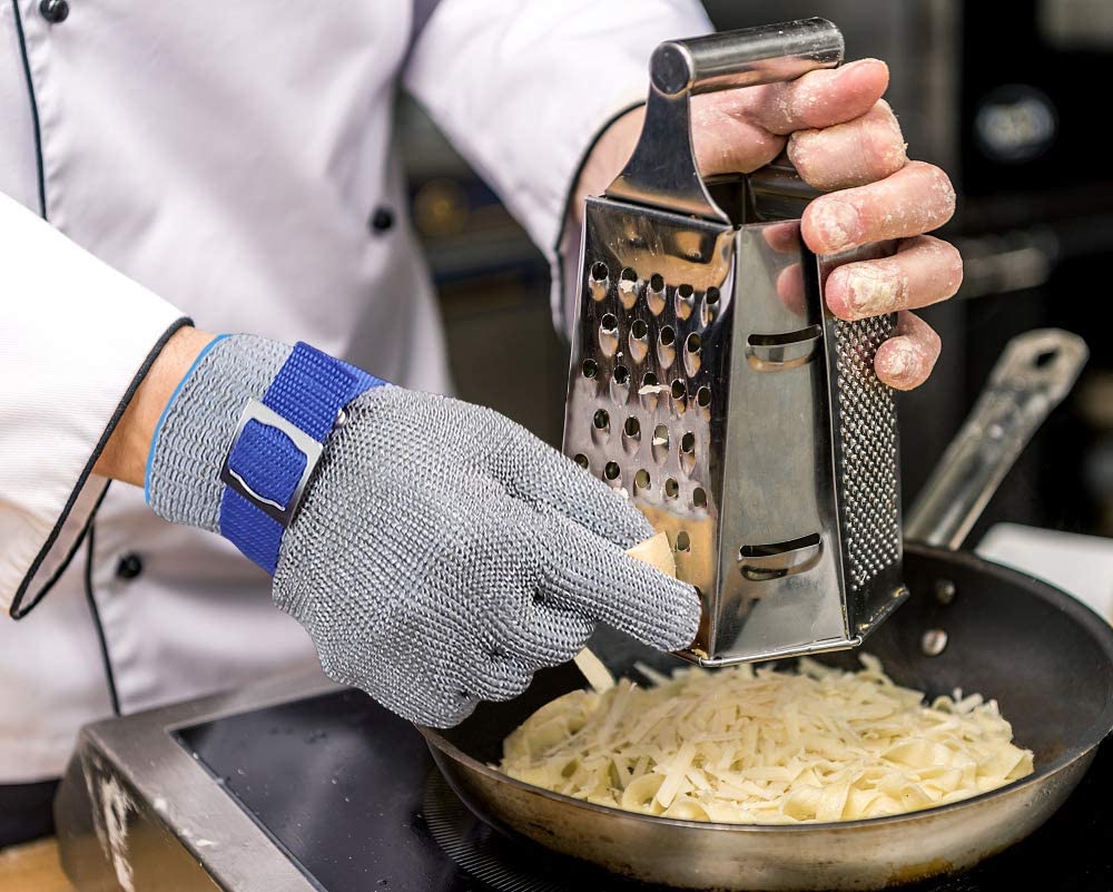📢📢50% OFF !! ⏰Food Grade Metal Mesh Glove – Cut Resistant, ANSI A9, Easy Clean 🍖