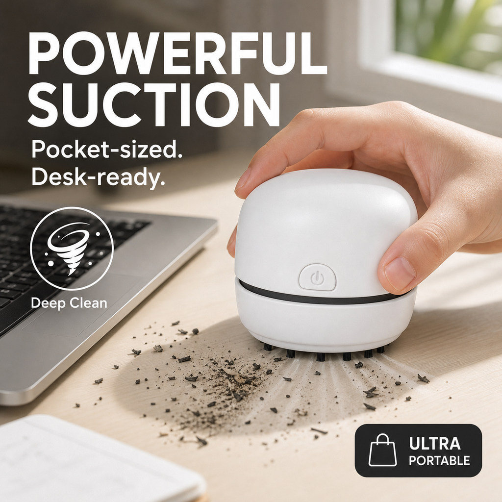 📢📢50% OFF !! ⏰Portable Mini Desk Vacuum Cleaner