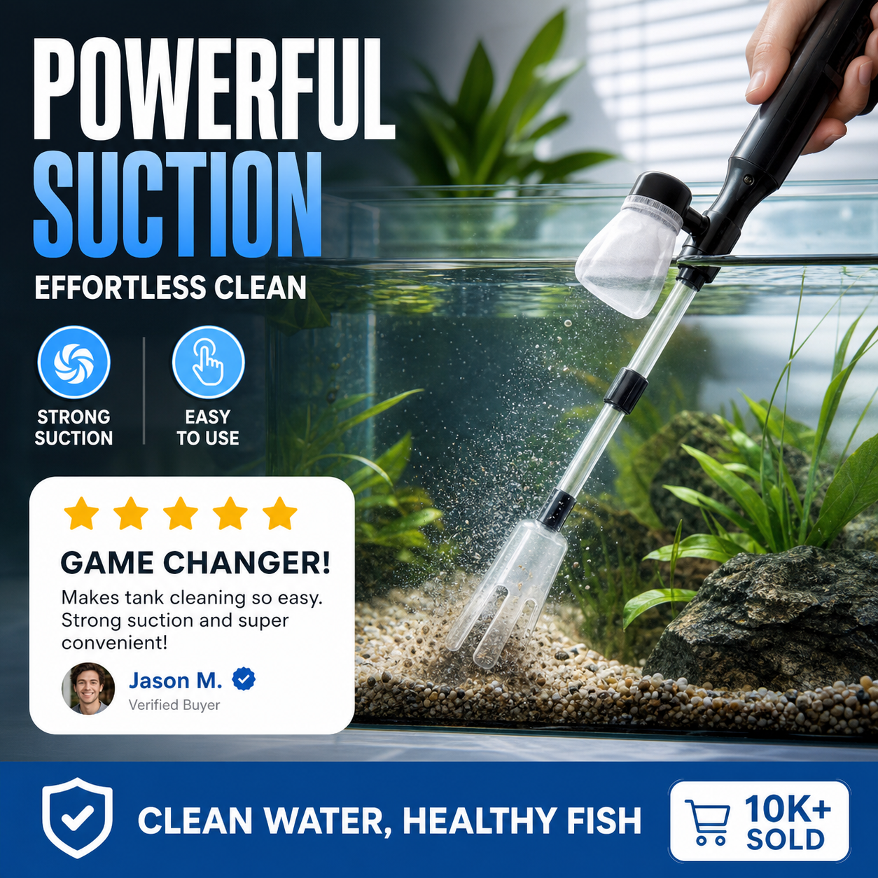 📢📢50% OFF !! ⏰ Electric Aquarium Gravel Cleaner