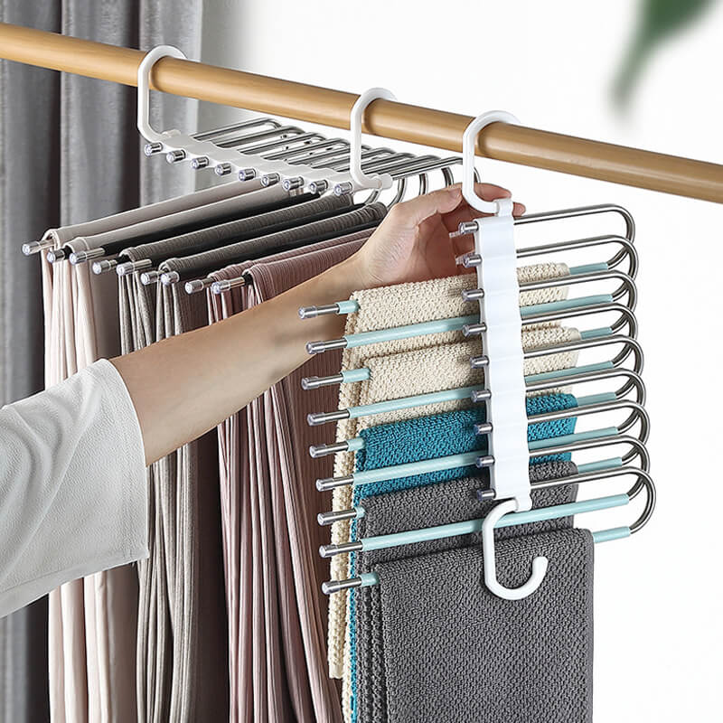 🥳2026 HOT SALE 50% OFF🥳💞50K+ SOLD!✨ 💝Multi layer zipper magic pants rack
