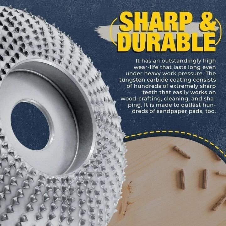 📢📢50% OFF !! ⏰Premium Wood Carving Disc for Angle Grinder