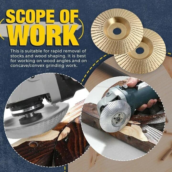 📢📢50% OFF !! ⏰Premium Wood Carving Disc for Angle Grinder
