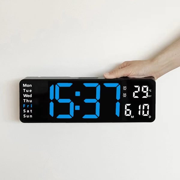 📢📢50% OFF !! ⏰16 Large Digital Clock with Temperature, Date, Auto DST, Night Light, Auto Brightness Dimmer