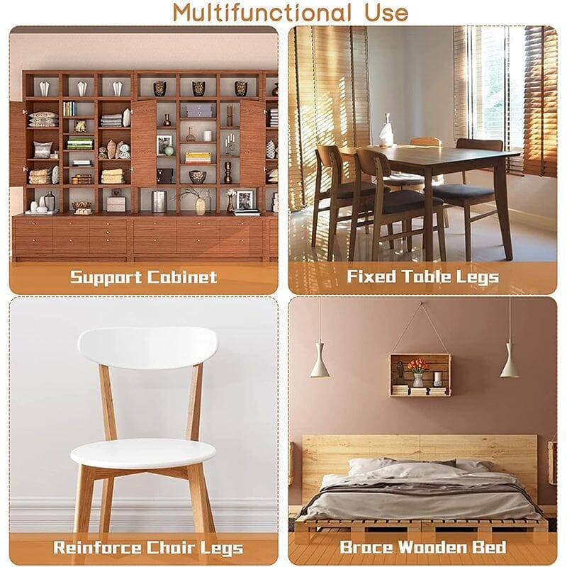 📢📢50% OFF !! ⏰UNIVERSAL STAINLESS STEEL FURNITURE CORNER BRACES — Triangular Stability Reinforcement | Rust-Proof Structural Support & Easy Install 🔧