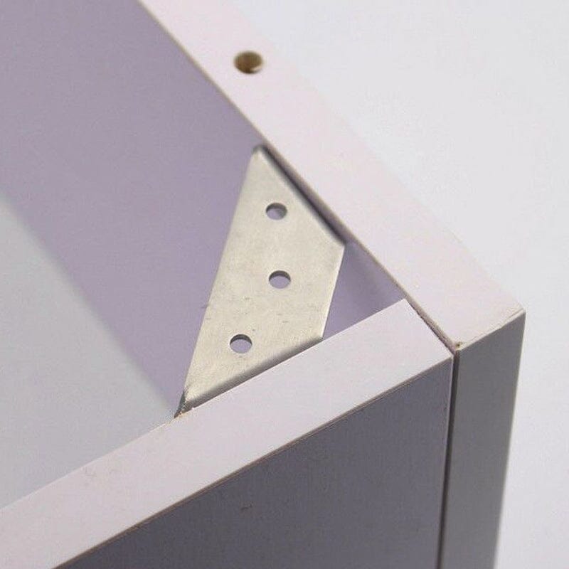 📢📢50% OFF !! ⏰UNIVERSAL STAINLESS STEEL FURNITURE CORNER BRACES — Triangular Stability Reinforcement | Rust-Proof Structural Support & Easy Install 🔧
