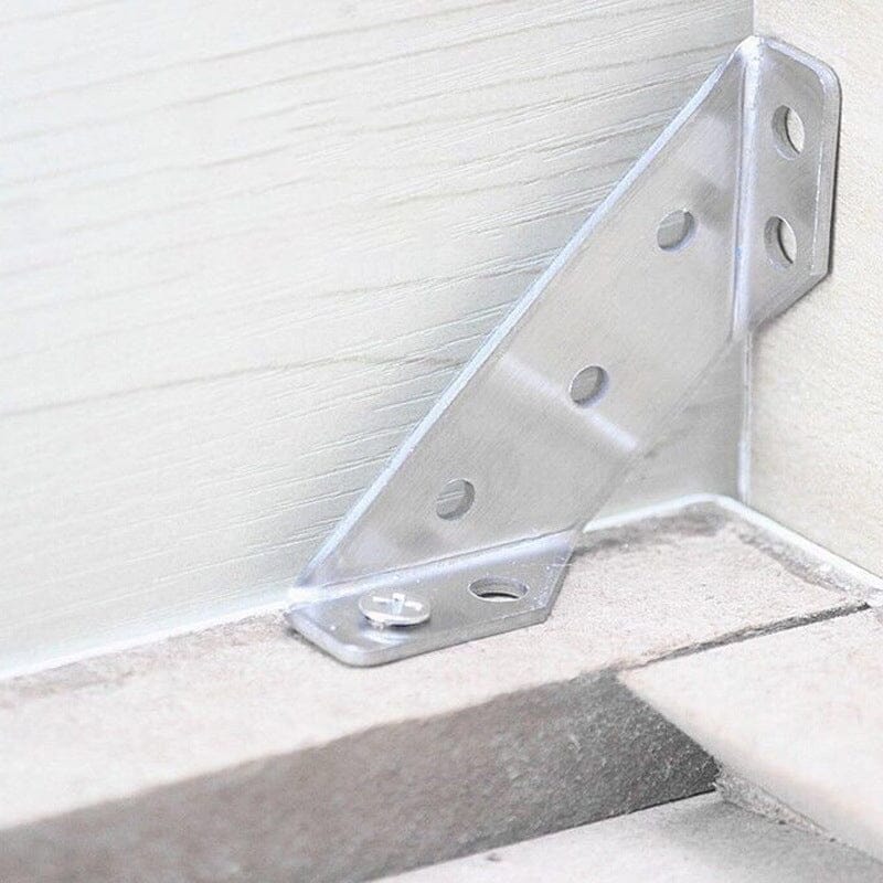 📢📢50% OFF !! ⏰UNIVERSAL STAINLESS STEEL FURNITURE CORNER BRACES — Triangular Stability Reinforcement | Rust-Proof Structural Support & Easy Install 🔧
