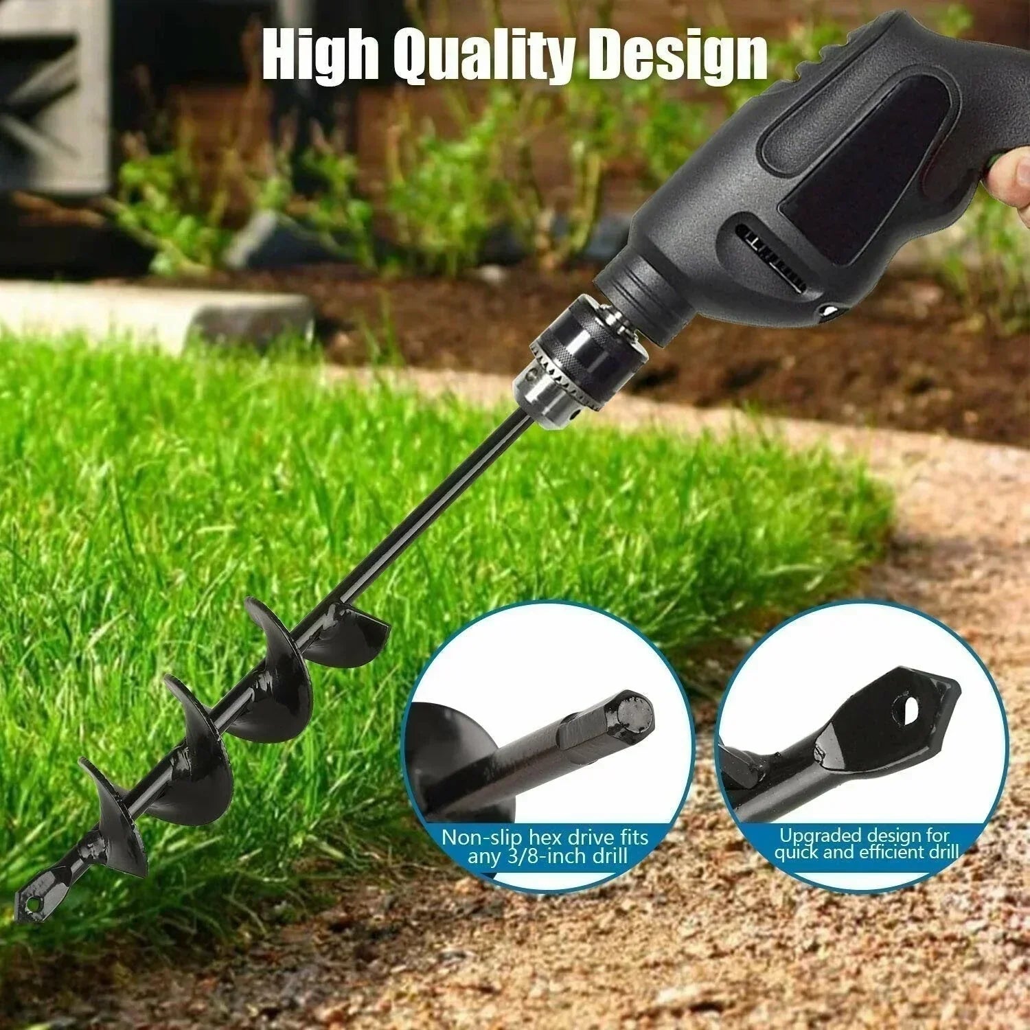 📢📢50% OFF !! ⏰Spiral Drill for Planting – Ready in 30 Seconds ⏱️🌿