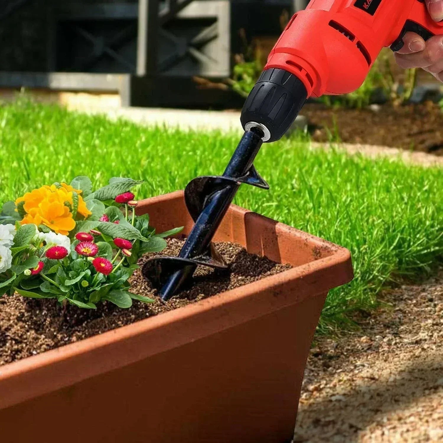 📢📢50% OFF !! ⏰Spiral Drill for Planting – Ready in 30 Seconds ⏱️🌿