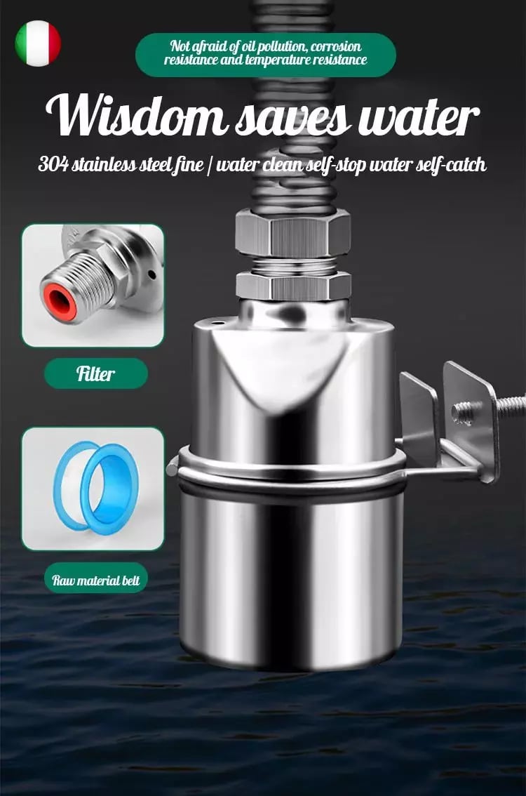 📢📢50% OFF !! ⏰304 Stainless Steel Water Level Control Float Valve – Auto Shut-Off, No Electricity, Rust-Proof 💧